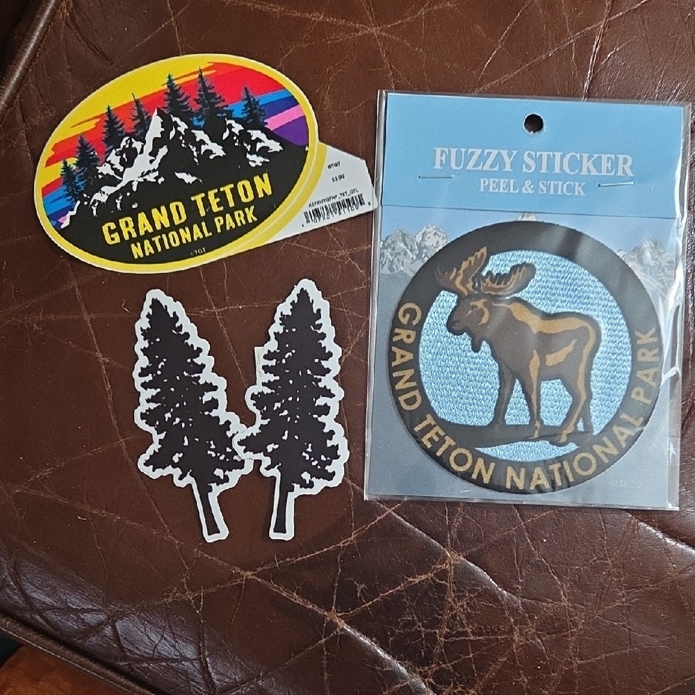 Blue & Brown Moose Patch - Fuzzy Sticker